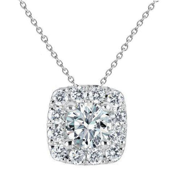echte round diamant 1.6karaat hanger vooraanzicht