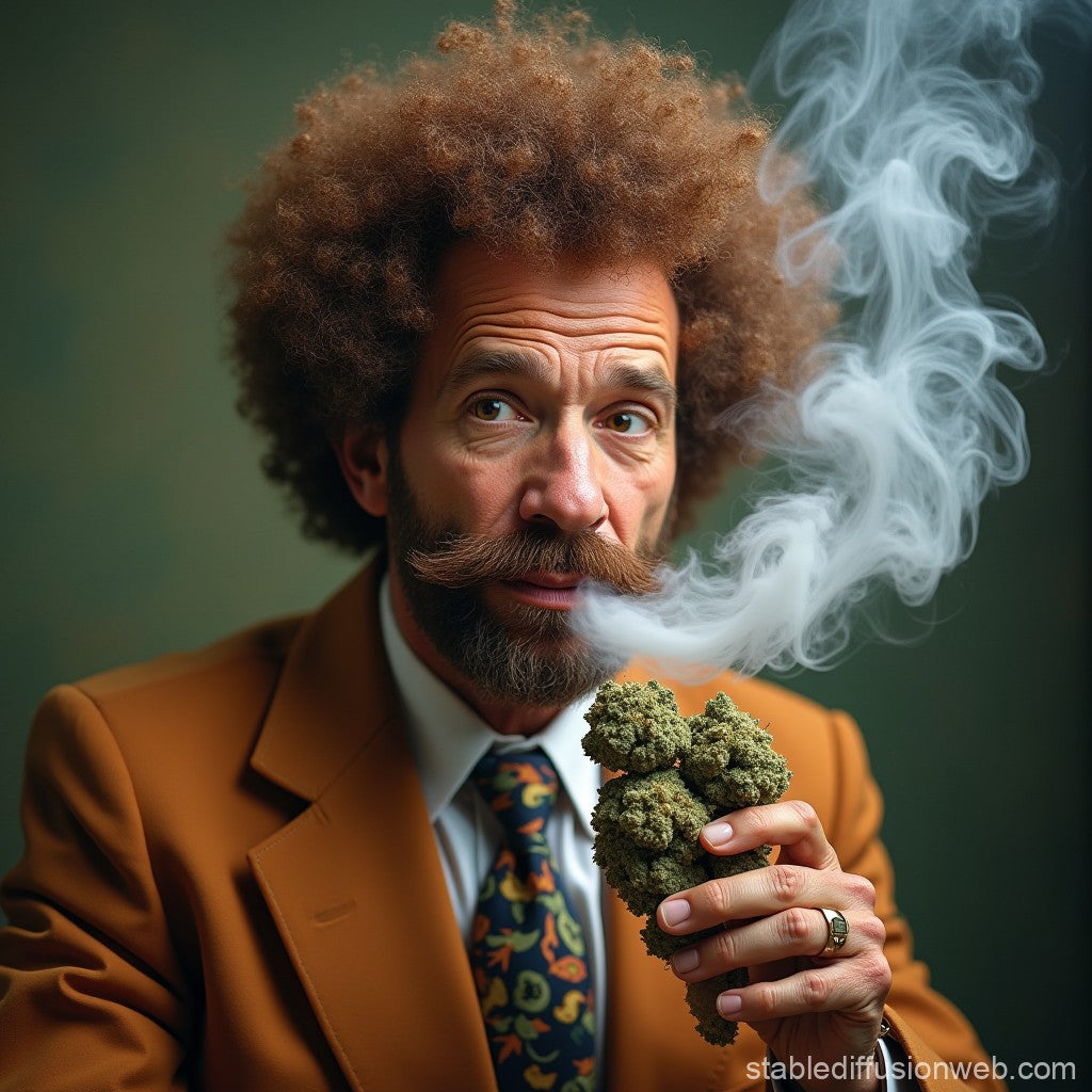 bob ross smoking lots of marijuana Prompts