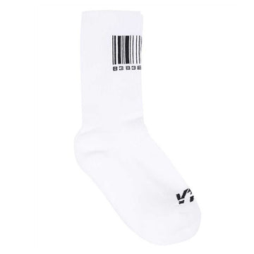 vetements Barcode Print Ankle Socks VL14SO100W 38675135 [P]