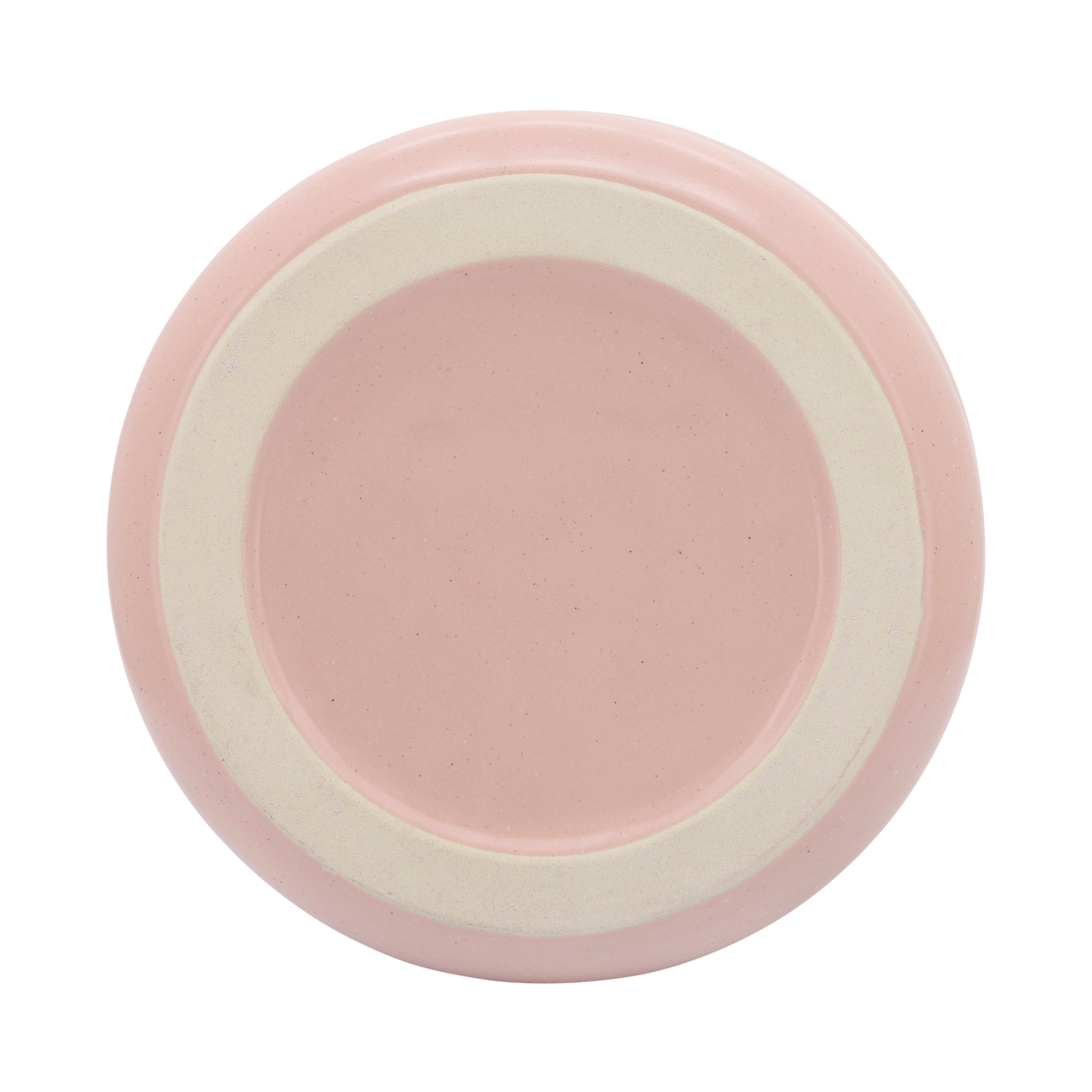 CER, 8" BIBENDUM PLANTER, DUSTY ROSE