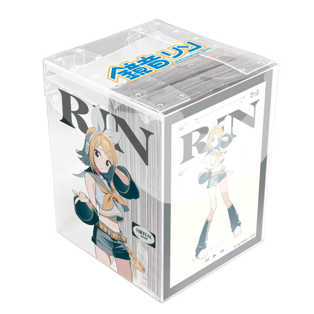 (Preventa 15/09/2026) Deck Protectors in Clear Box: Hatsune Miku- Retro Soundscapes- Rin (100ct)