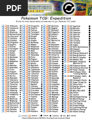 pokemon tcg card checklist Pokémon GO Set Interactive Pokémon TCG Jungle Checklist: JU –