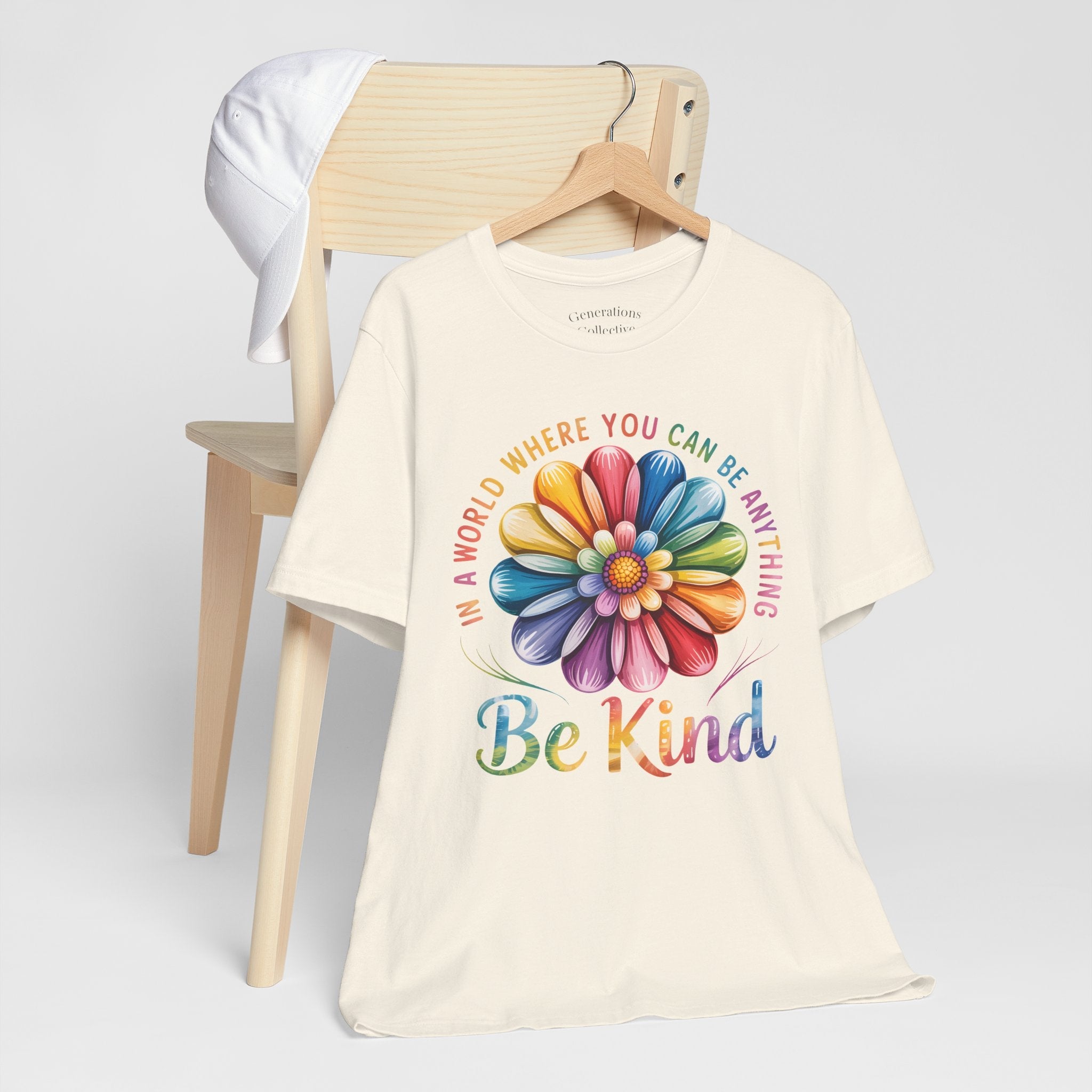 Be Kind Rainbow Flower Tee