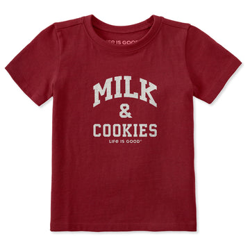 Product image for "Milk & Cookies Arch Short Sleeve Toddler Crusher Tee" ||176980_1