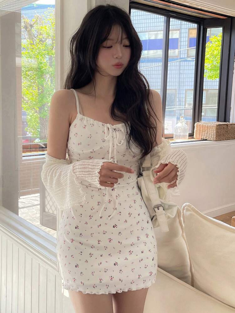 Korean Pretty Mini Dresses Korean Nice Short Dresses Korean Cute All White Dresses Girls
