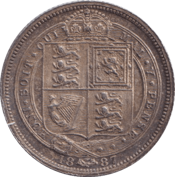 1887 SIXPENCE ( EF ) - Sixpence - Cambridgeshire Coins