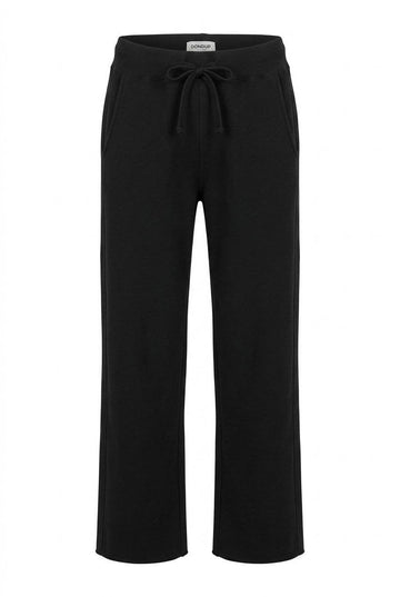 DONDUP PANTALONI WIDE LEG IN COTONE GARZATO
