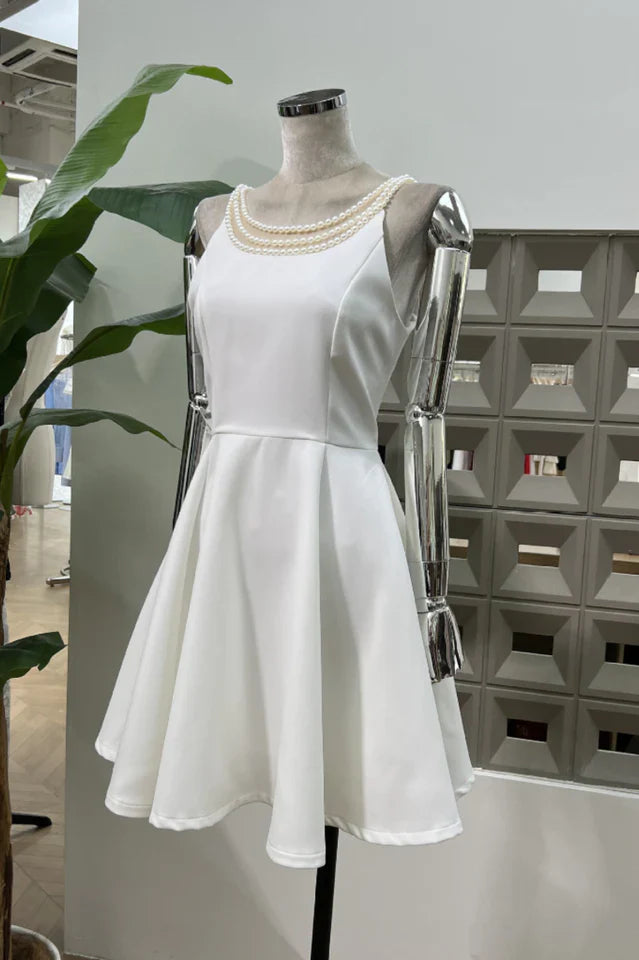 Esther Pearl Embelished Open Back Mini Dress