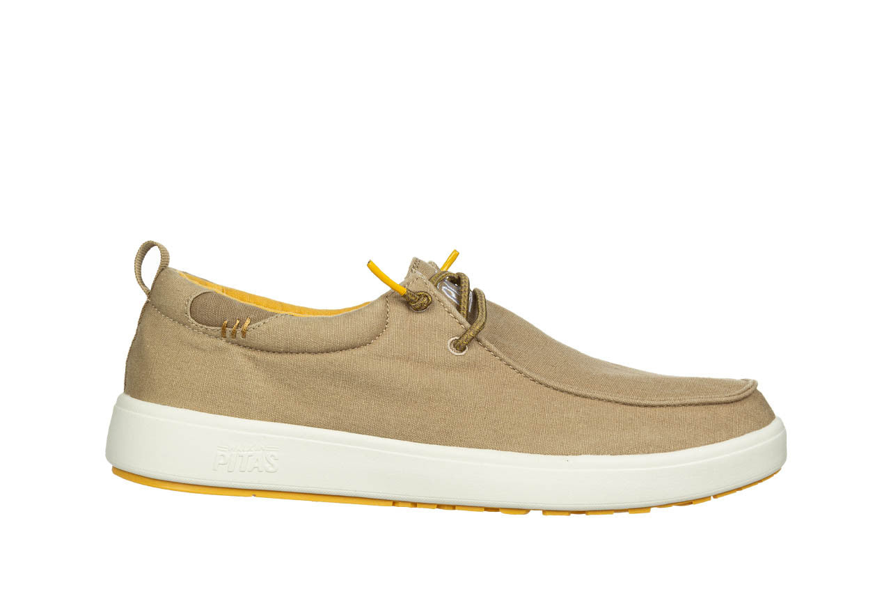 Półbuty Walk In Pitas Biarritz Beige 003299, Beżowy, Materiał