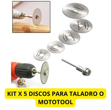kit 5 discos para taladro y mototool