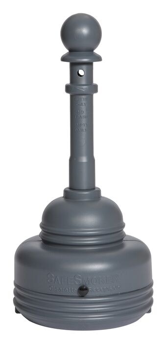 Eagle SafeSmoker Cigarette Receptacle - 5 Quart - Gray