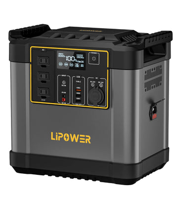 Lipower G2000L-S 2150Wh 2400W portable power station for home backup and camping
