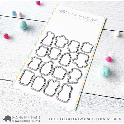 Simon Says Stamp! Mama Elephant LITTLE SUCCULENT AGENDA Creative Steel Dies