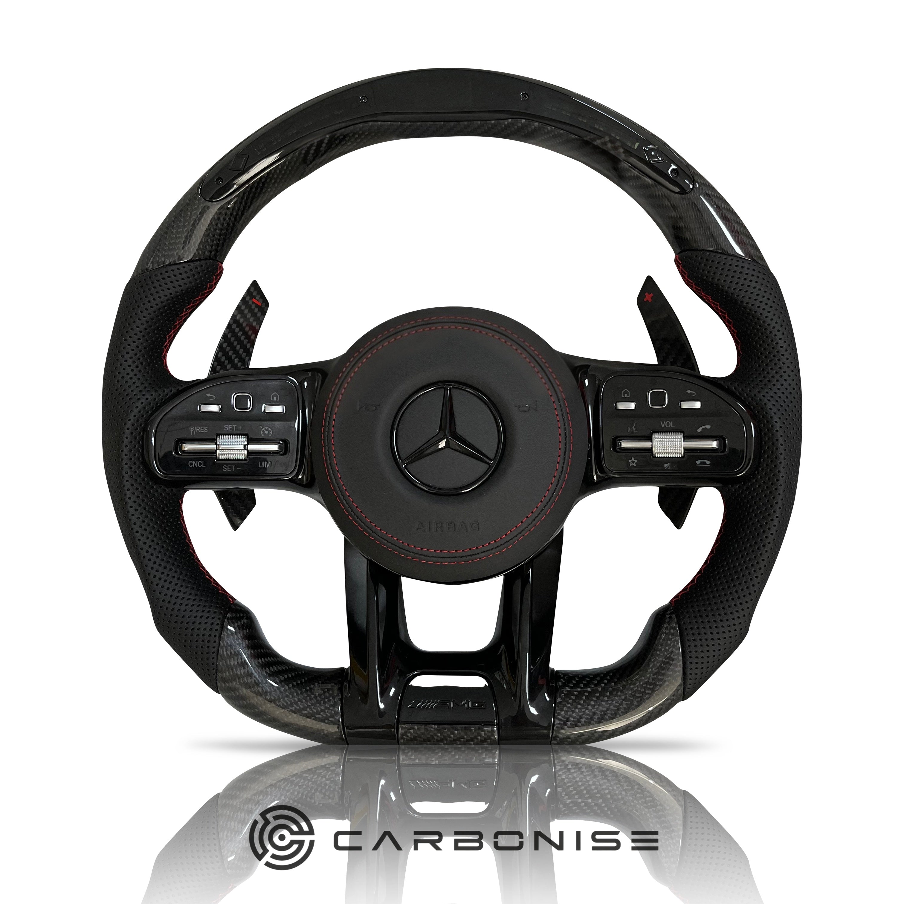 Mercedes-Benz Steering Wheel (Carbon Fiber+Perforated Leather) #06