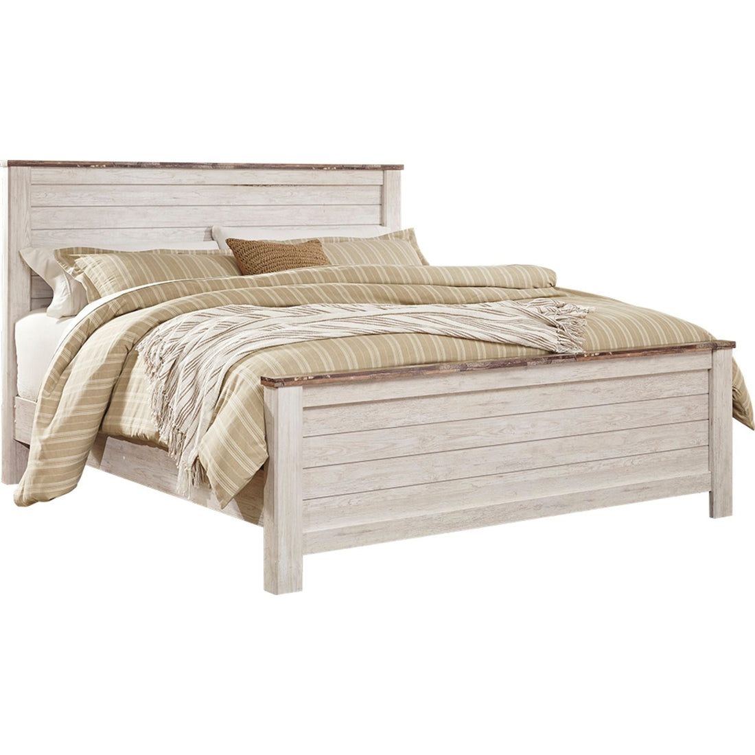 Willowton Panel Bed - Whitewash