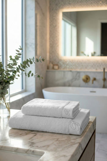 Benessere Coppia Asciugamani Bianco