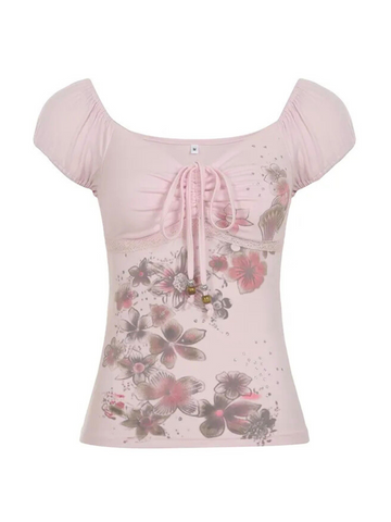 Eve Floral Ruched Top