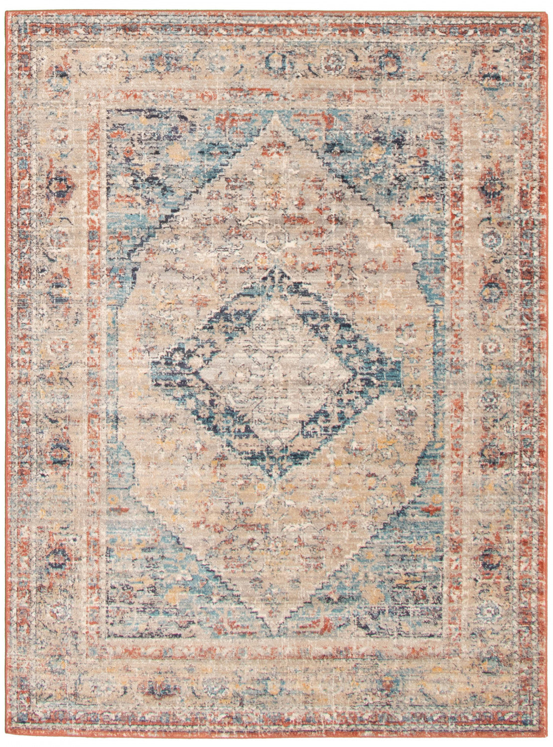 Bolivar Bijar Multi Colour Area Rug - 5'0" x 8'0"