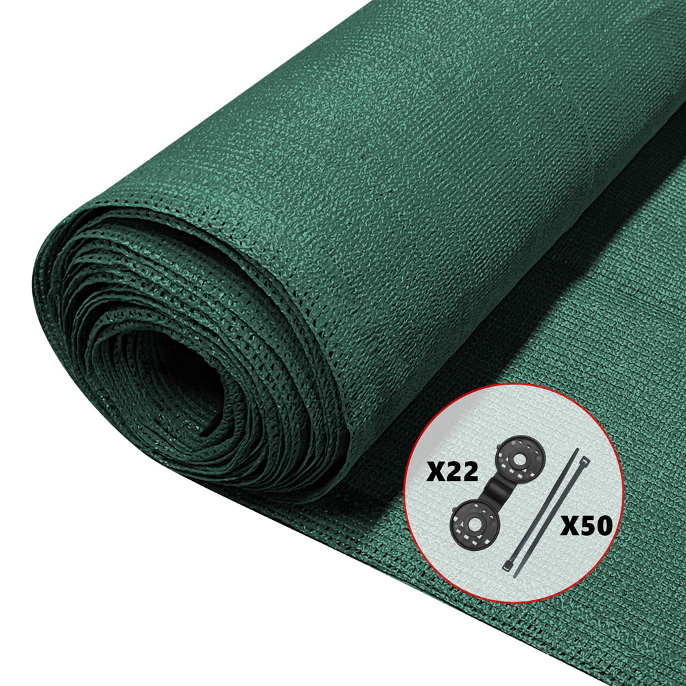 Zaunblende 1×10m, Sichtschutz Zaun 150 g/m² HDPE Schattiernetz, Grün - VOUNOT DE