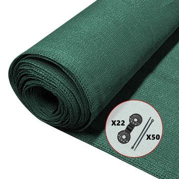 Zaunblende 1×10m, Sichtschutz Zaun 150 g/m² HDPE Schattiernetz, Grün - VOUNOT DE