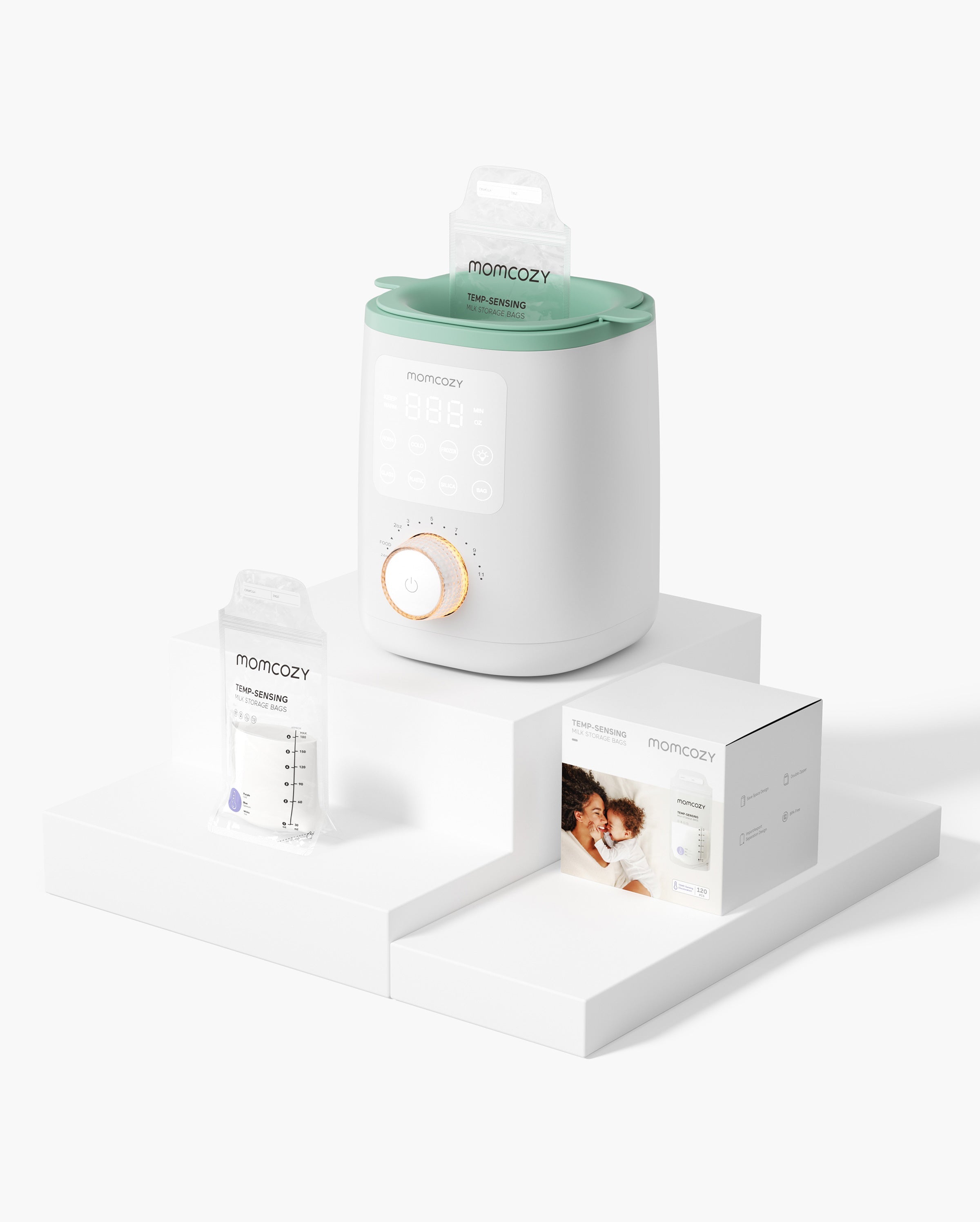Chauffe-biberon Nutri Smart et 120 sachets de conservation du lait maternel