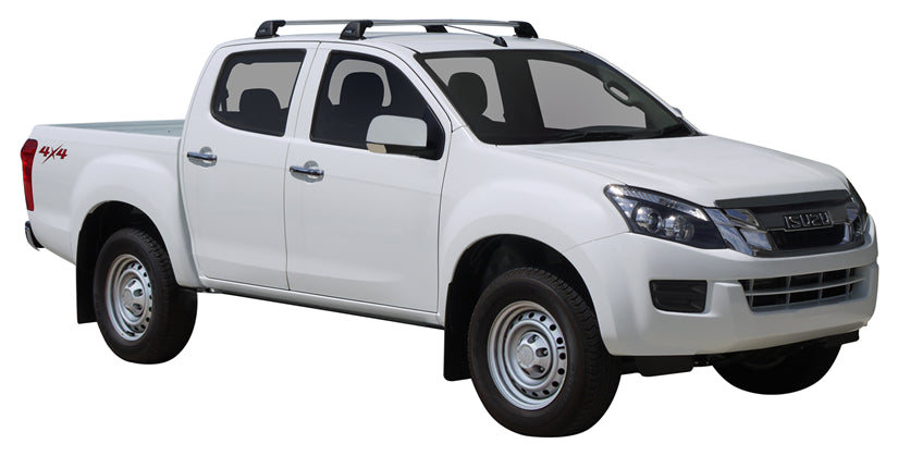 Isuzu D-Max (2012-2017) SX Crew Cab 4 Door Ute 2012 - Apr 2017 (Naked Roof) Aero FlushBar Yakima Roof Rack