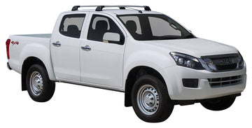 Isuzu D-Max (2012-2017) SX Crew Cab 4 Door Ute 2012 - Apr 2017 (Naked Roof) Aero FlushBar Yakima Roof Rack