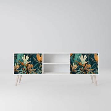 FLORAL SERENITY Szafka RTV 2-drzwiowa korpus Biały