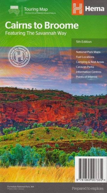 Savannah Way - Cairns to Broome Map