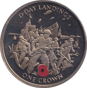 2004 CROWN GIBRALTAR D - DAY LANDINGS - WORLD COINS - Cambridgeshire Coins