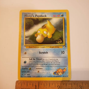 1999 Basic Pokemon Misty's Psyduck Card