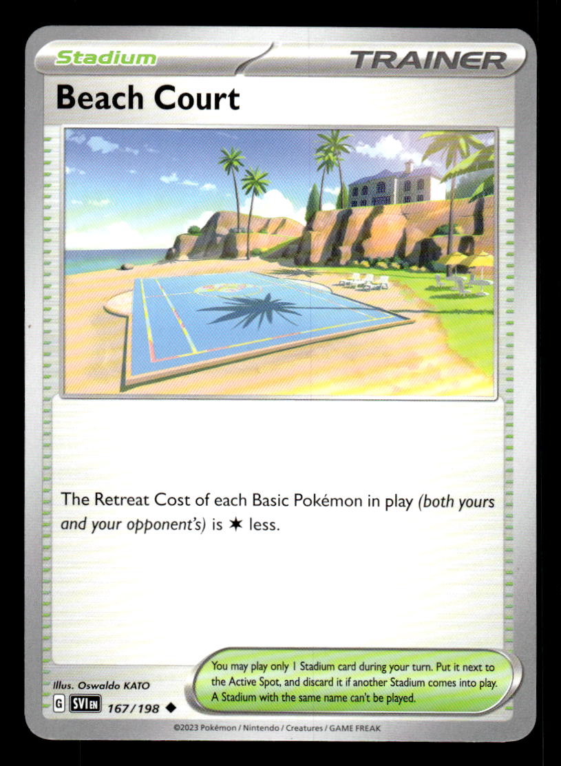 beach court pokemon card Pokemon TCG Scarlet and Violet Beach Court # 167  Base Set Uncommon