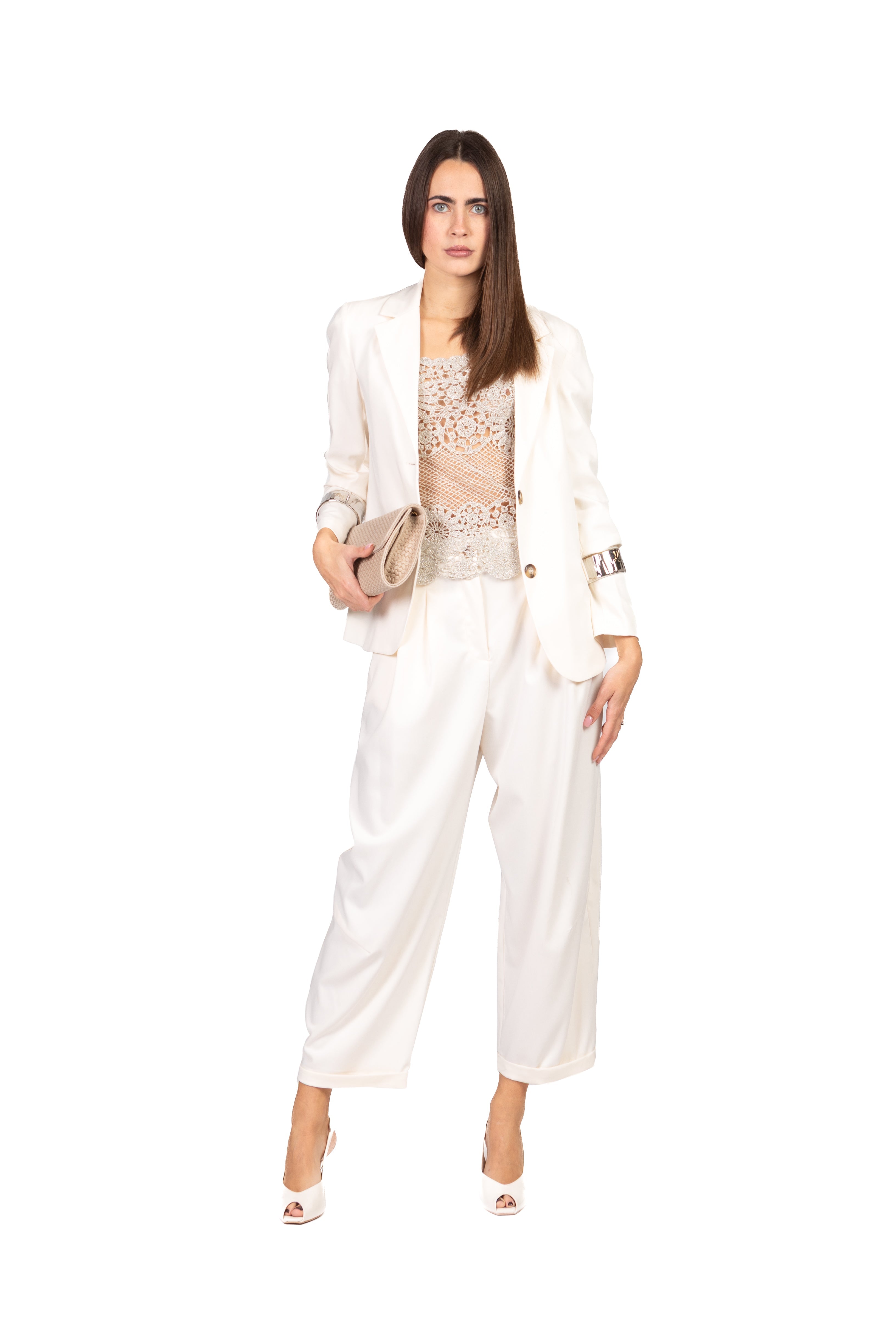 Tensione In - Canotta crochet lurex con bretelline Art. D74867