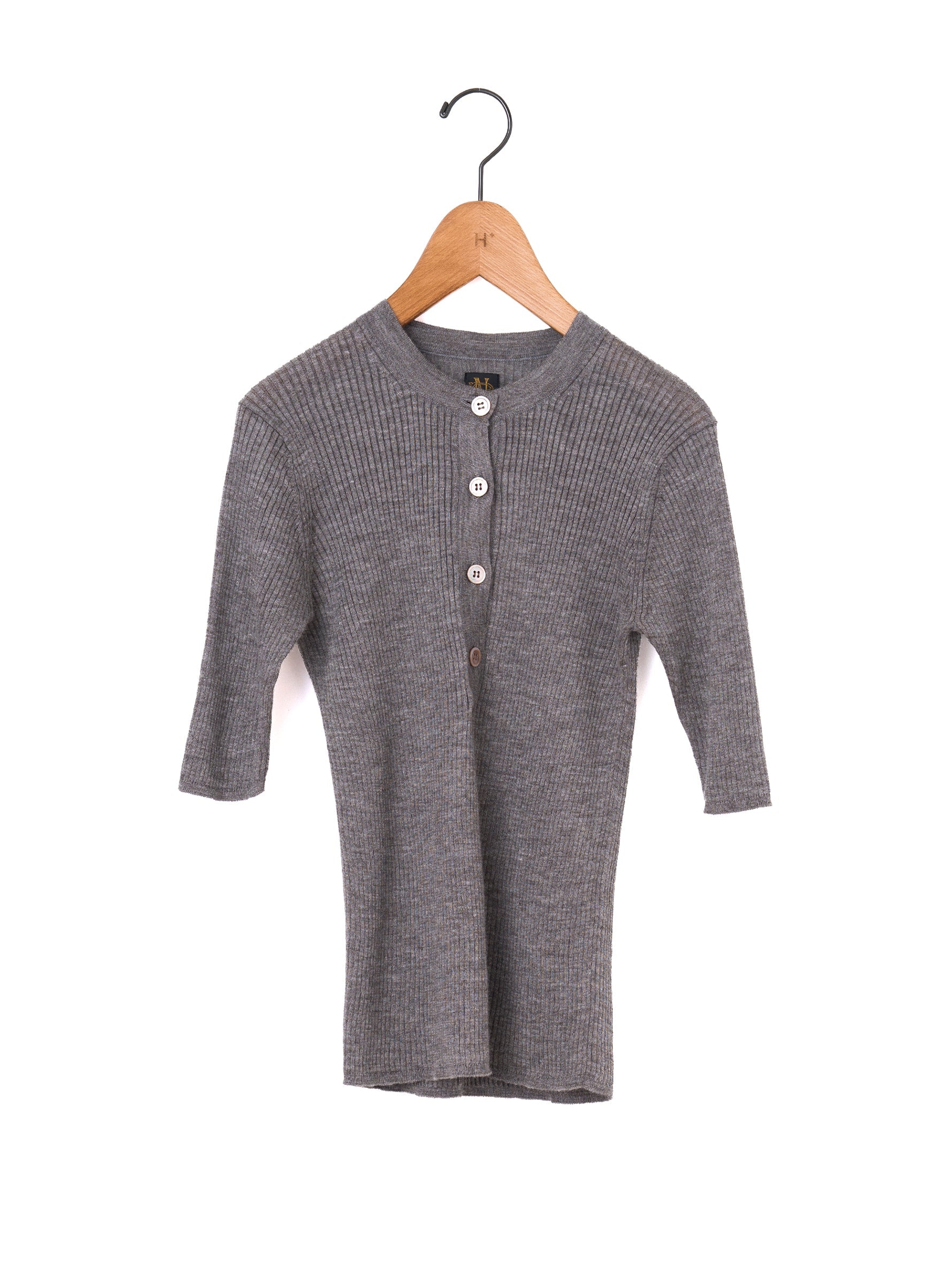 BATONER | CHOMA RIB HENLEY NECK HALF SLEEVE BN-26SL-043