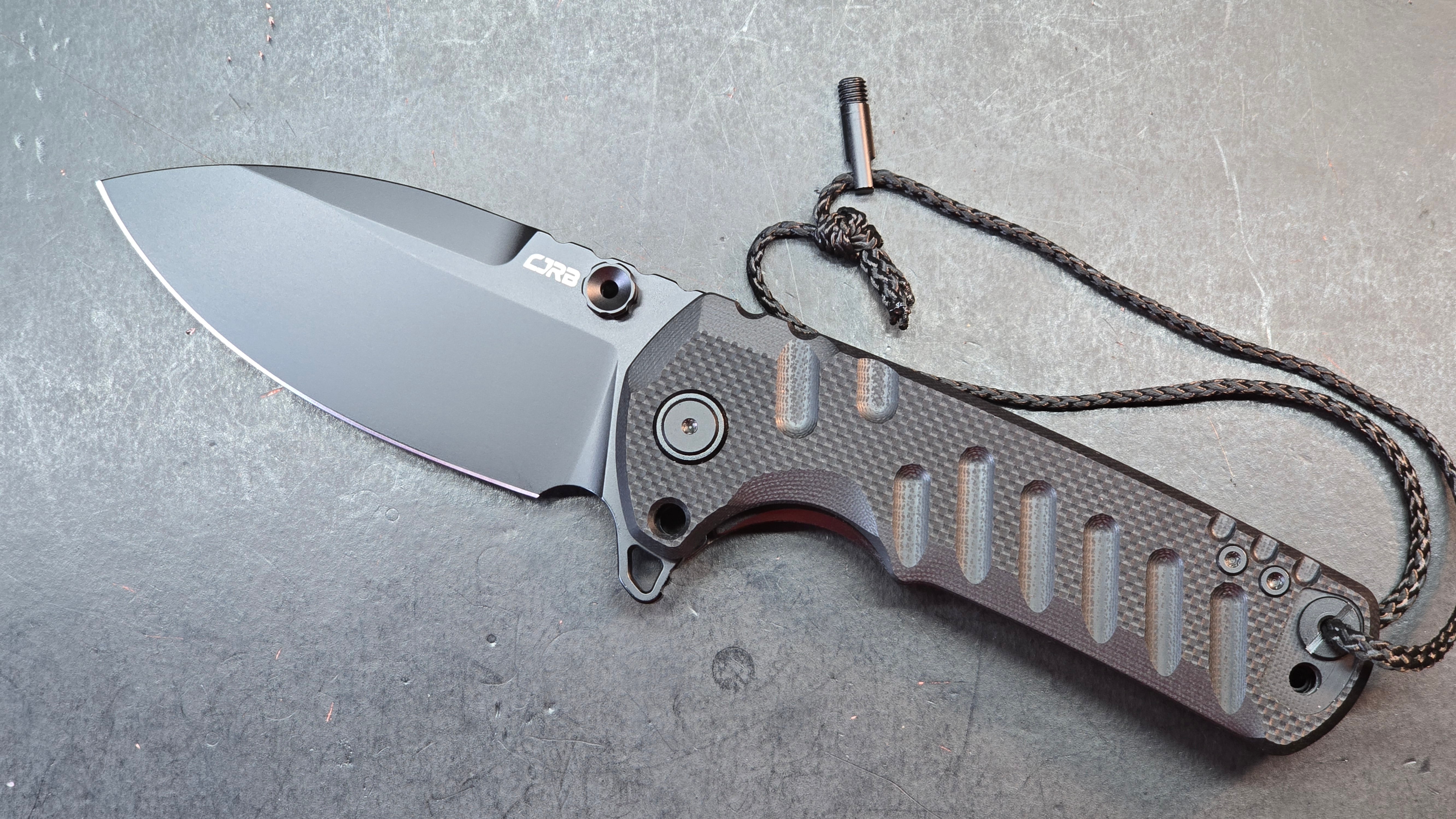 CJRB Tundra Folding Knife Black G10 Handle D2