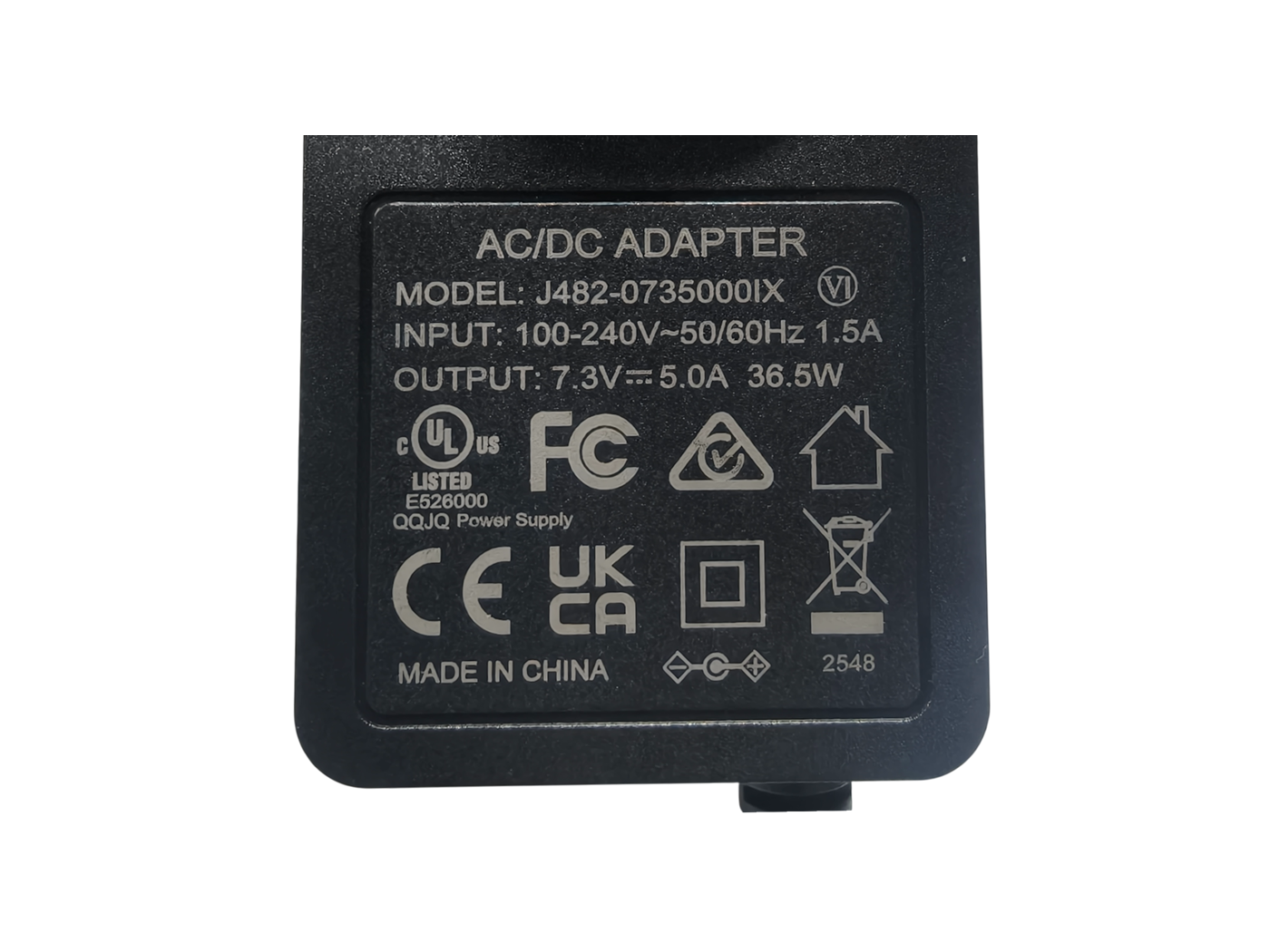 AC/DC Power Adapter-7.3V-5A - for Reachy Mini