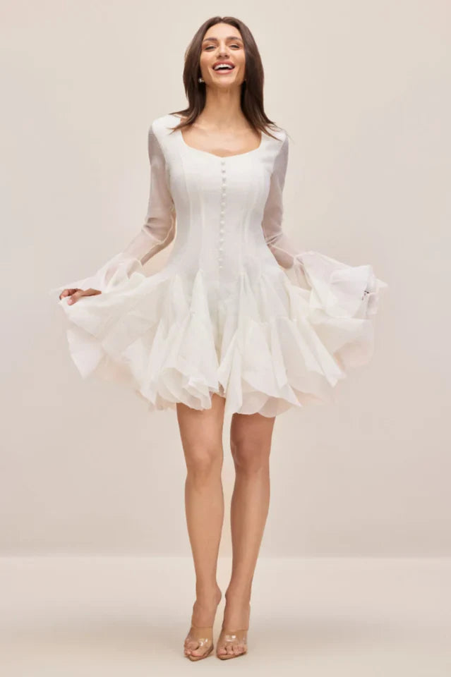 Miranda Asymmetric Hem Mini Dress