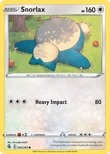 Snorlax #206 - Fusion Strike Card List - Pokemon TCG