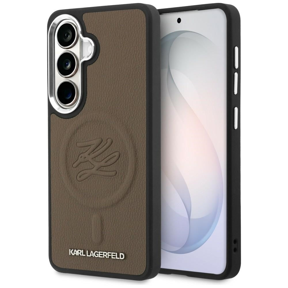 Karl Lagerfeld Embossed Ring Initialer MagSafe Case til Samsung Galaxy S26 - Brown