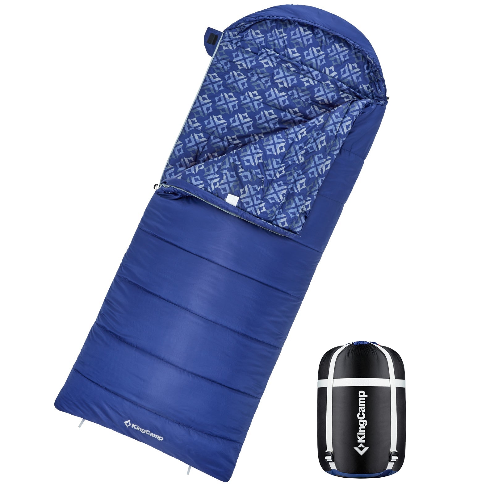 KINGCAMP Mumienschlafsack Superior 400XL 3 Jahreszeiten Schlafsack XL Lang -18°C