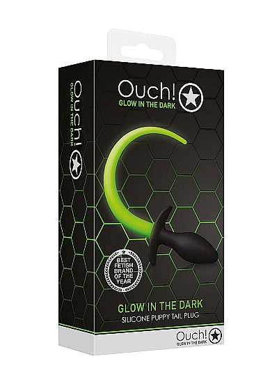 Ouch Glow In The Dark - Silicone Puppy Tail Plug