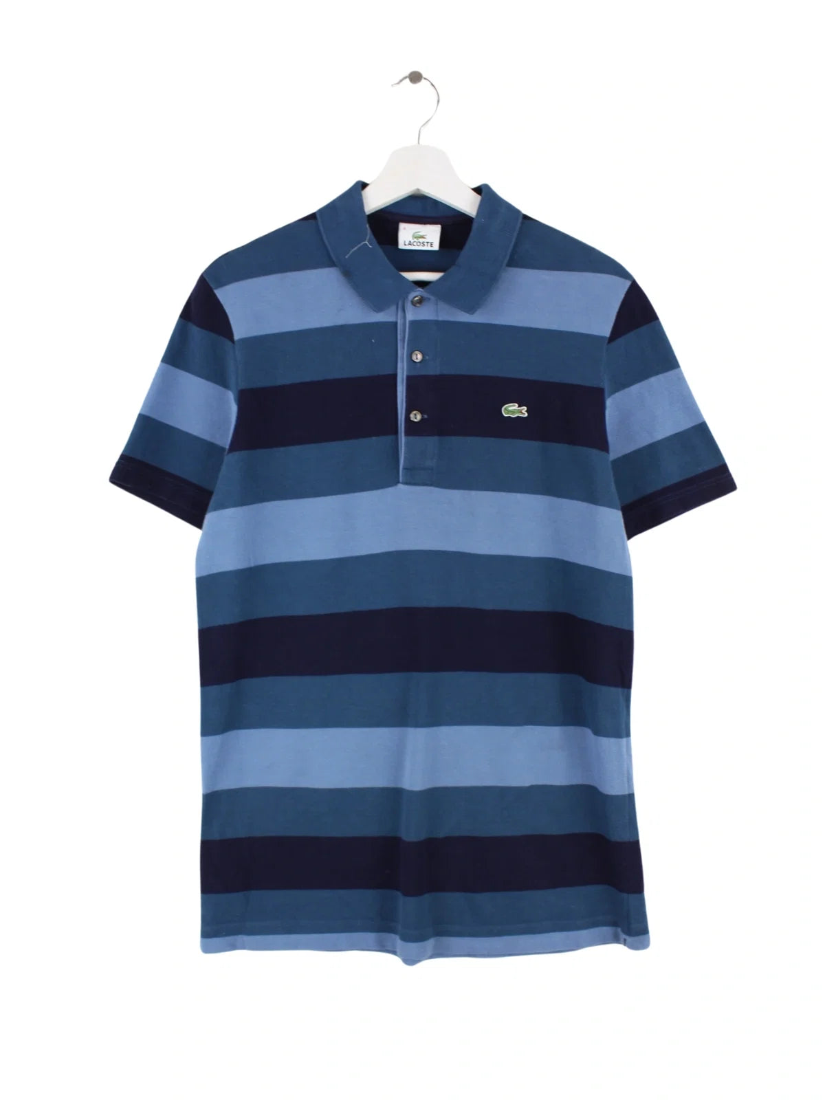 Lacoste Striped Polo Blau M