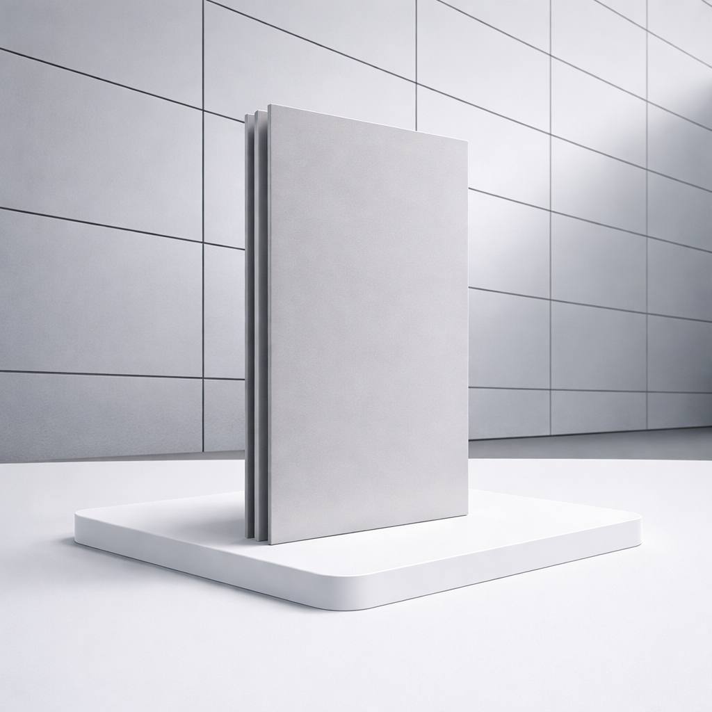 Lámina alucobond ACM 4mm PVDF 1.22x2.44m (4x8pies) Panel Revestimiento Exterior de Alta Calidad Color Silver B018 aluminio compuesto