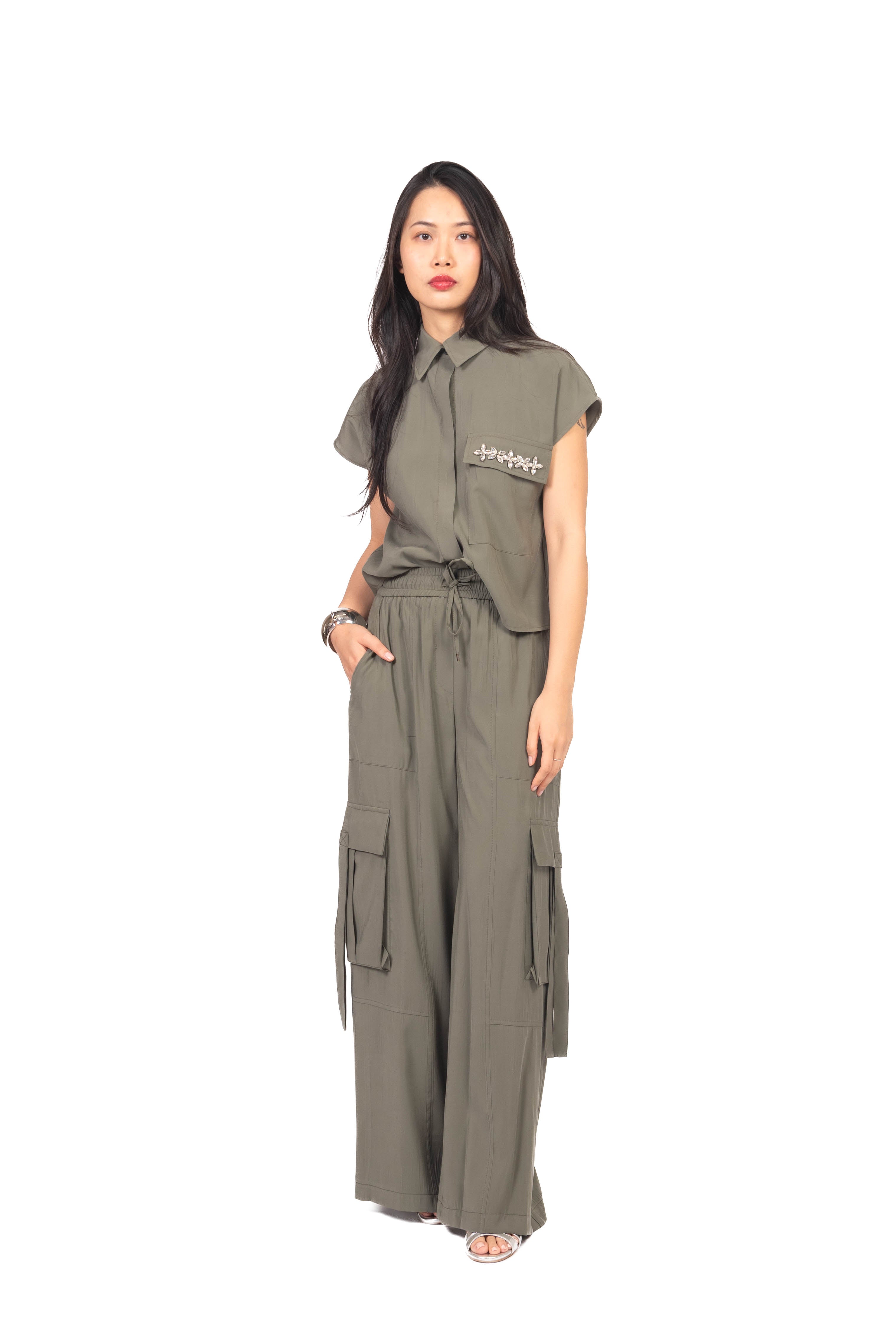 Tensione In - Pantalone cargo cupro Art. 26P5095