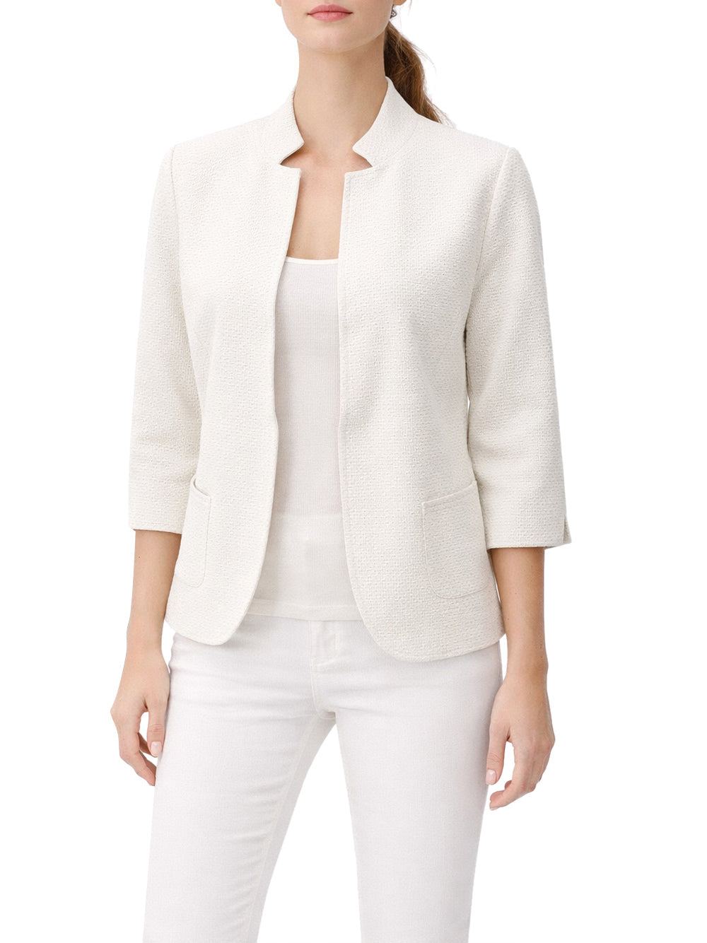 ANIS WHITE Giacca Aperta Anis White Manica 3/4 - Bianco Sporco
