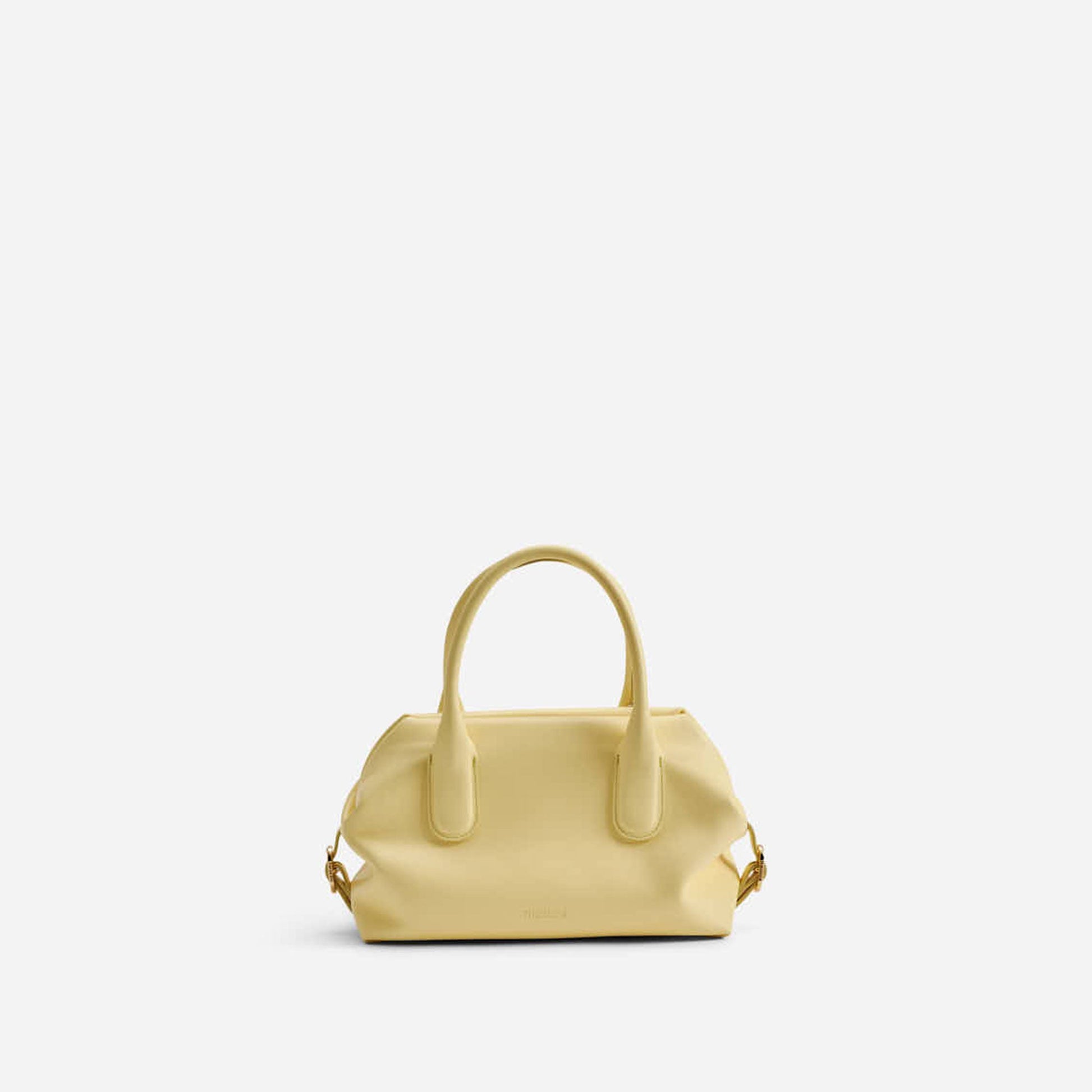 TALIA TRUNK SMALL VEGAN FABRIC PASTEL YELLOW