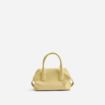 TALIA TRUNK SMALL VEGAN FABRIC PASTEL YELLOW