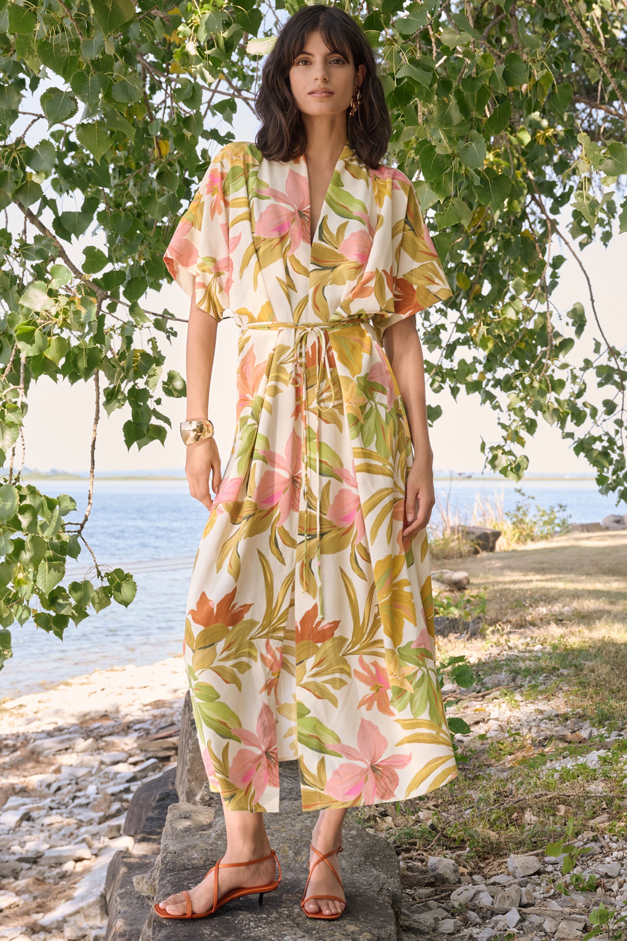Joseph Ribkoff Tropical Print Fit And Flare Dress Style 262177
