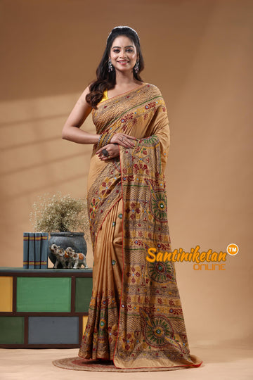 Bangalore Silk Lambani Stitch Saree