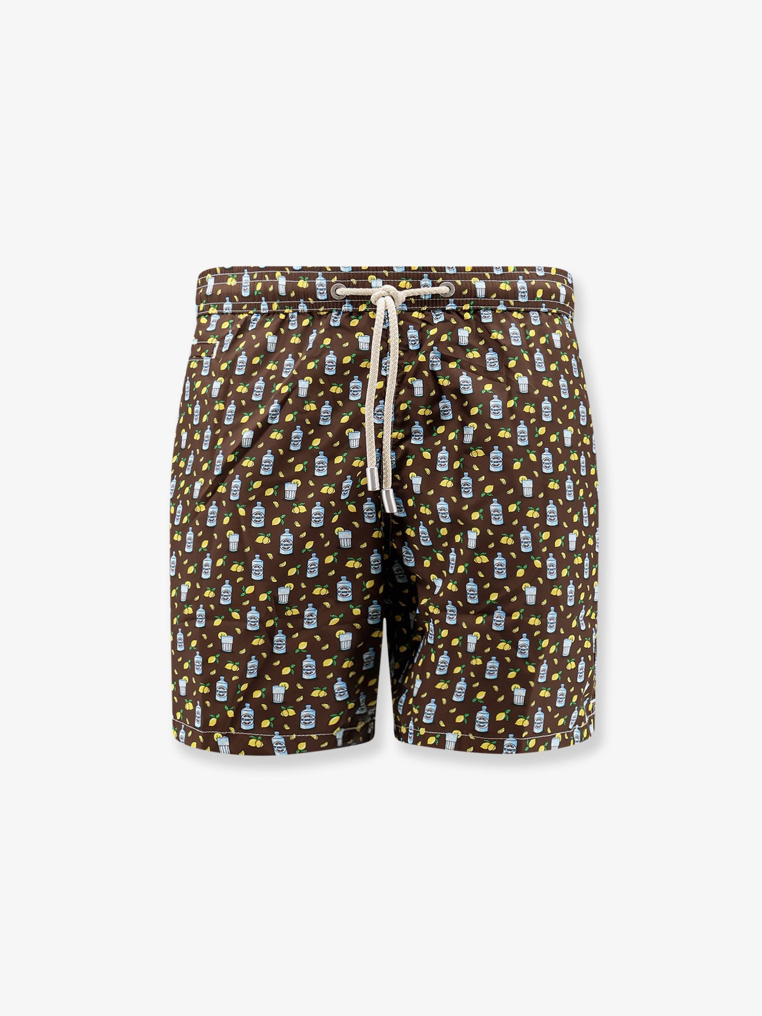 Nylon swim shorts with all-over micro pattern
